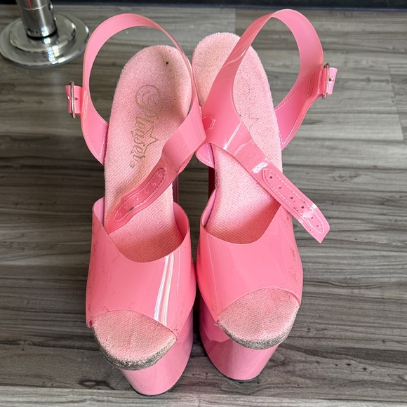 Pleaser Pink Platform Heels - Picture 1 of 4